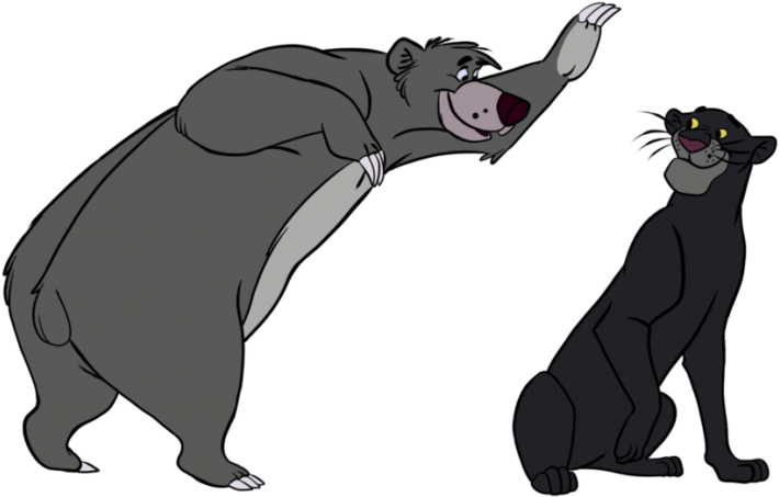 Jungle Book Png Photo - Baloo Bagheera (1024x586), Png Download