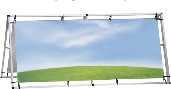 Advertising Pvc Banner Frame Printers Based In East - Vallas Perimetrales Publicitarias (650x300), Png Download