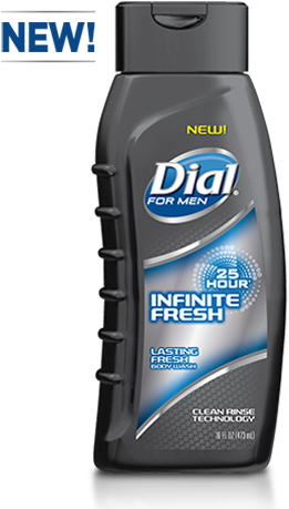 Dial® For Men Infinite Fresh Body Wash - Dial Hair And Body Wash (400x500), Png Download