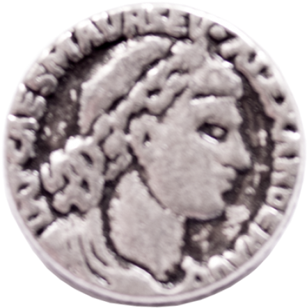 Round Metal Shank Button With Greek Design Available - Silver (800x800), Png Download