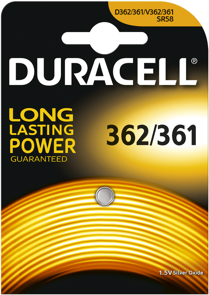Silver Oxide Button 362/361 Batteries - Duracell 2450 (1000x1000), Png Download