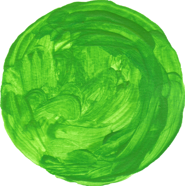 Free Download - Green Paint Stroke Circle Png (612x614), Png Download