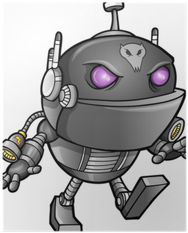 Cyborg Alien Ninja Warrior Robot Vector Poster • Pixers® - Robot (400x400), Png Download