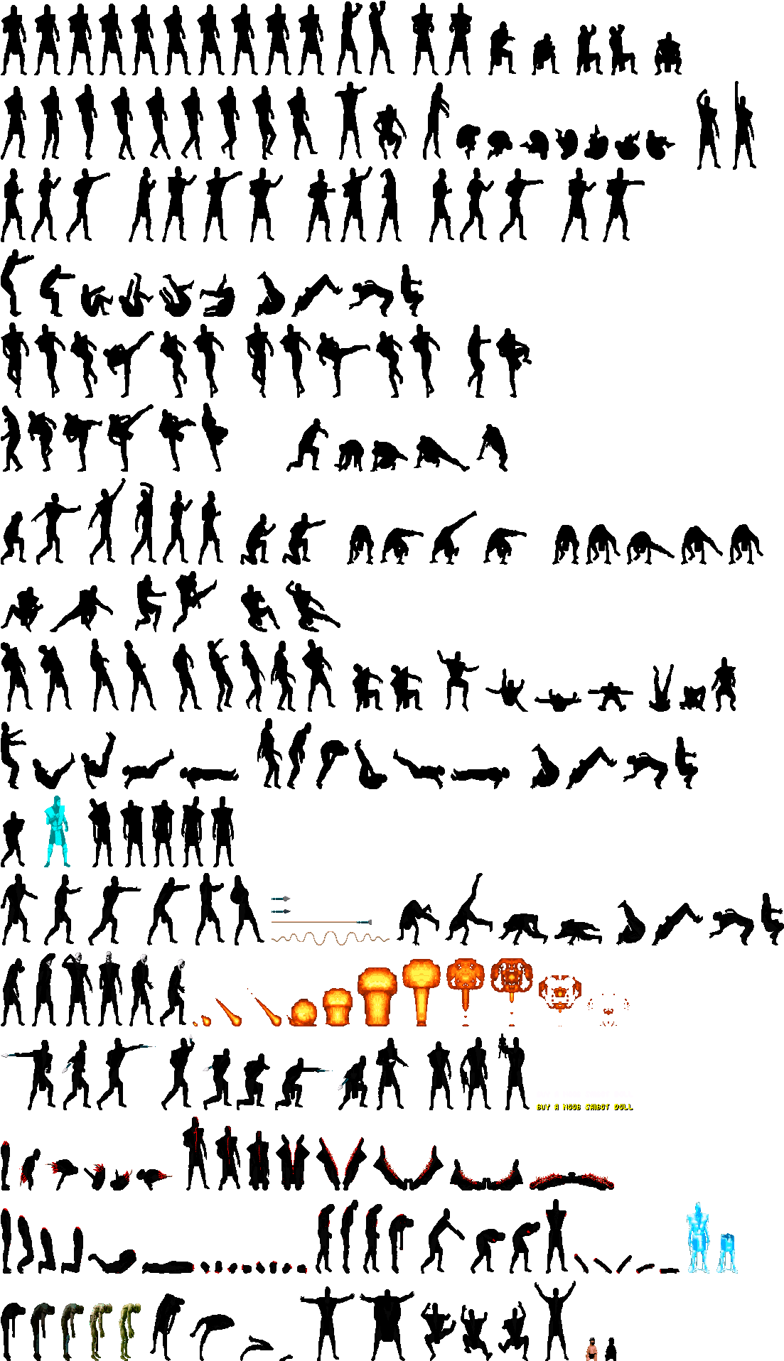 Mortal Kombat 2 Noob Saibot Sprite (1132x1945), Png Download