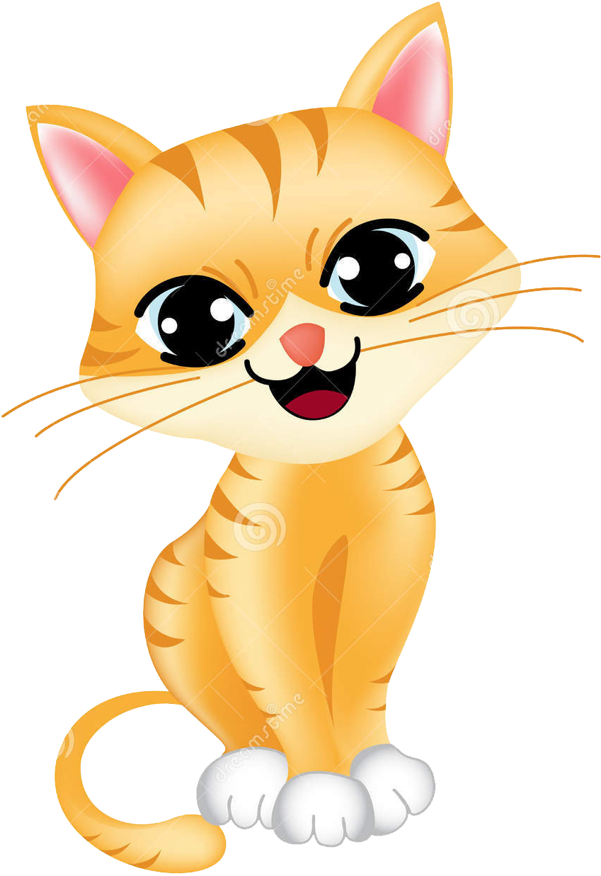 Kitten Cat Clip Art - Kitten Cat Clipart Cute (873x1256), Png Download
