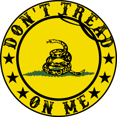 Gadsden Flag Rounds - Don't Tread On Me Small Round Reflective Decal Sticker (480x480), Png Download
