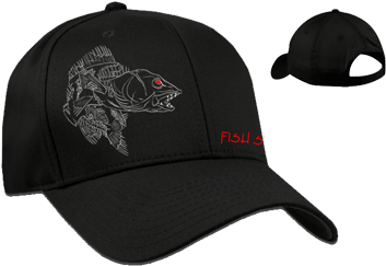 Skeleton Walleye Hat - Hat (400x407), Png Download