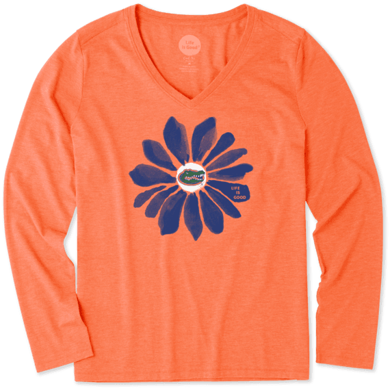 Women's Florida Gators Daisy Long Sleeve Cool - Clemson Tigers (570x570), Png Download