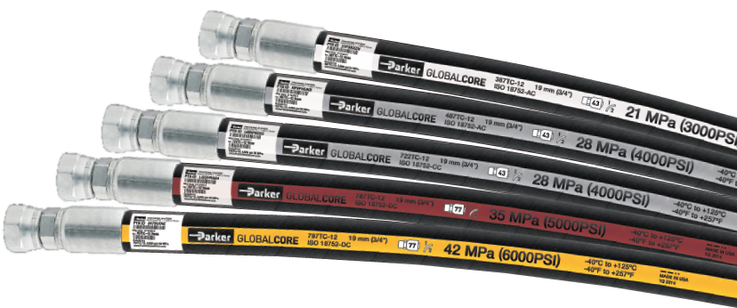 Tips For A Successful Hydraulic Hose Assembly - Parker Hydraulic Hose Pipe (832x355), Png Download