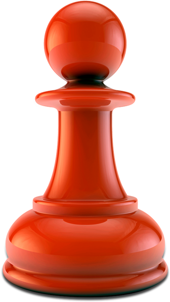 Ontos - Red Chess Piece Pawn (413x678), Png Download