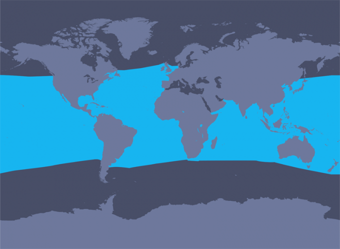 Distribution Map - - Pygmy Sperm Whale Distribution (680x498), Png Download