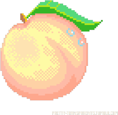 I To Post Pixels 2 Times A Week, And I Post Inspirational - Peach Fruit Pixel Png (500x453), Png Download