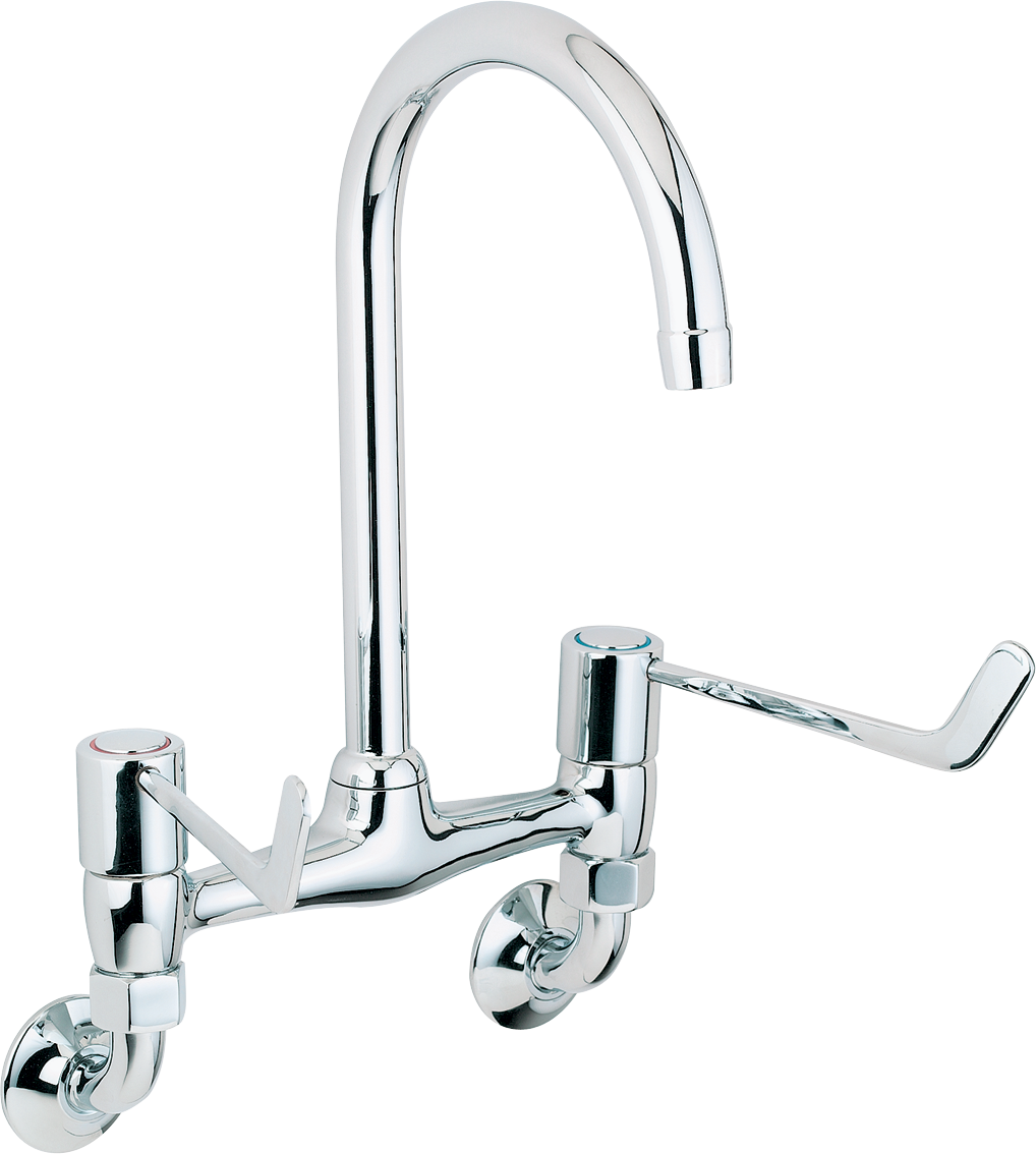 Dlv305wm - Wall Mounted Kitchen Sink Mixer (1018x1134), Png Download