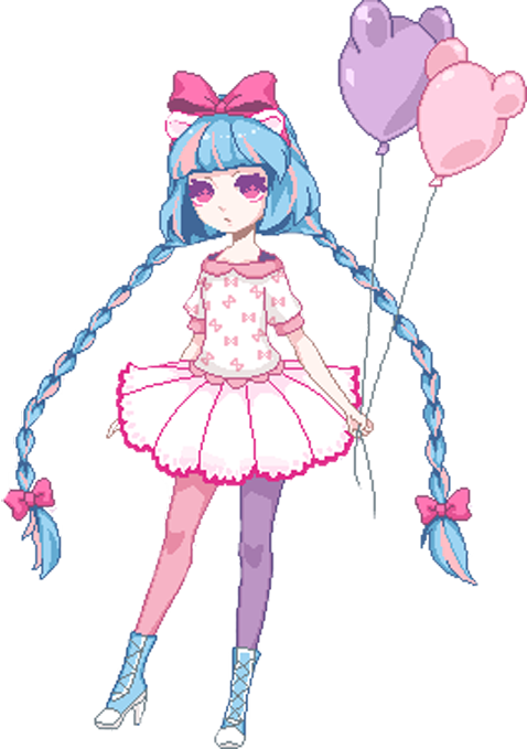 Anime Girl Pixel Png (478x679), Png Download