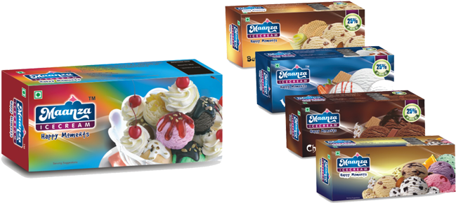 Our Maanza Ice Cream Bricks Are Manufactured By Keeping - Family Pack Ice Cream (700x300), Png Download