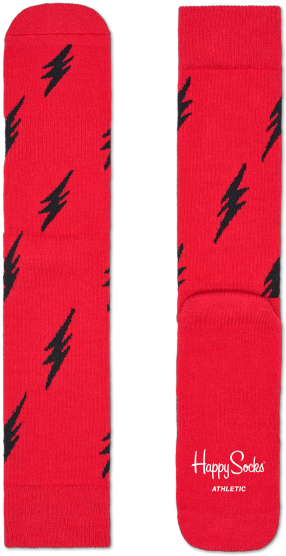 Show Off Your Speed In Lightning Bolt Athletic Socks - Sock (427x600), Png Download