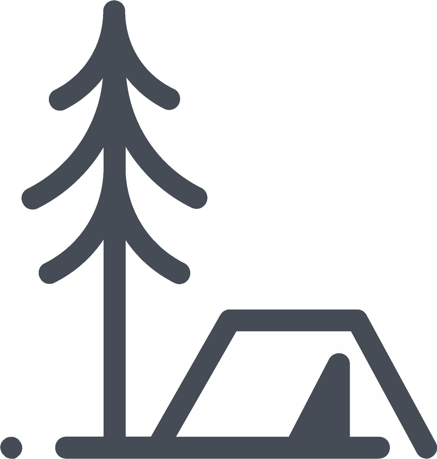 Tent In The Forest Icon - Icon (1600x1600), Png Download