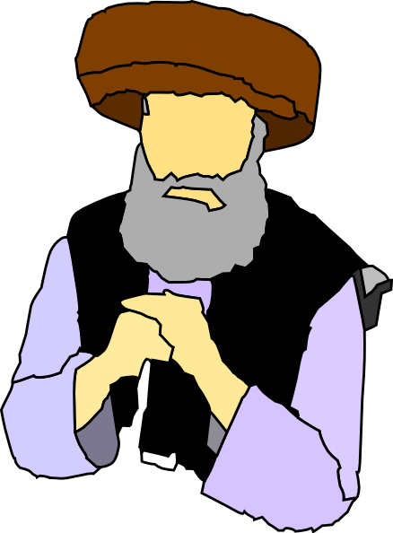 This Free Clipart Png Design Of Old Man Cluching Fists - Arab Man In Arabian Costume (438x594), Png Download
