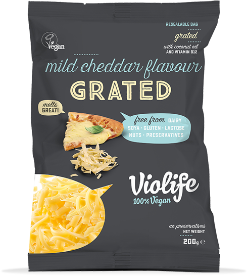 Violife Grated Cheese (200g) - Violife Grated Cheese (500x550), Png Download