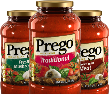 83 Prego Pasta Or Alfredo Sauce, Free Sunshine Cheez-it - Prego 100% Natural Traditional Pasta Sauce 24 Oz By (425x383), Png Download