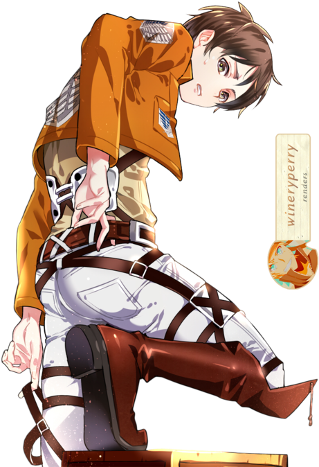 Anime, Snk, And Eren Jaeger Image - Eren Jaeger Ass (500x694), Png Download