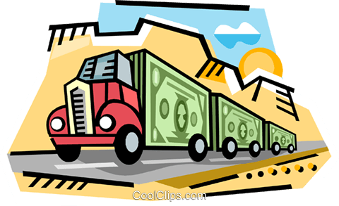 Caminhão De Dinheiro - Money Truck Cartoon (480x293), Png Download