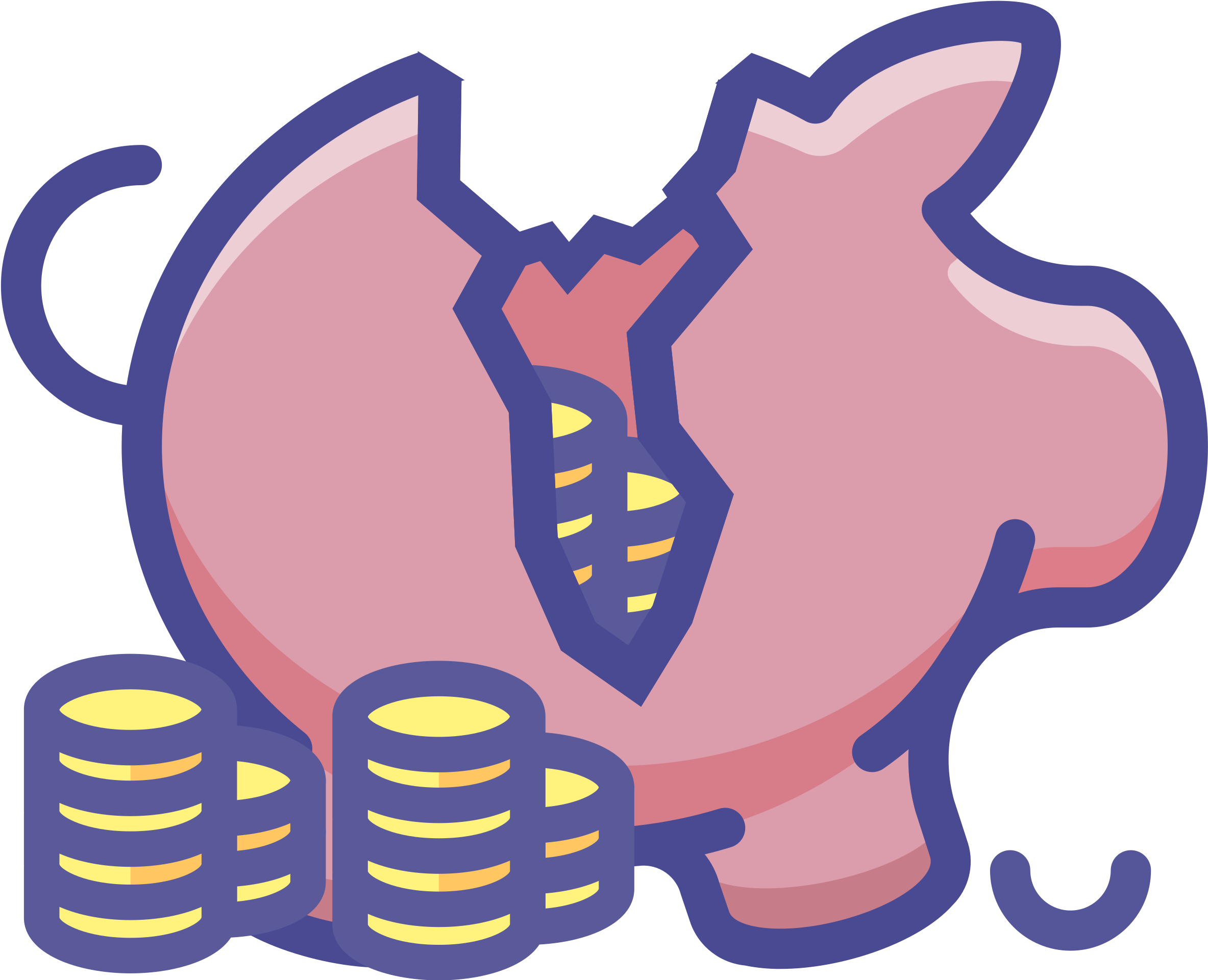 Clipart Resolution 2400*2216 - Cofrinho Quebrado Png (2400x2216), Png Download