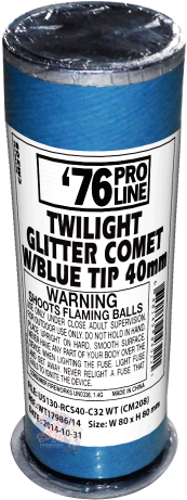 Twilight Glitter Comet W/ Blue Tip - Visco Fuse (500x500), Png Download