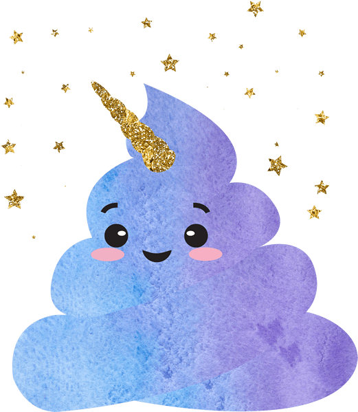 Blue Glitter Poop - Clip Art (618x618), Png Download
