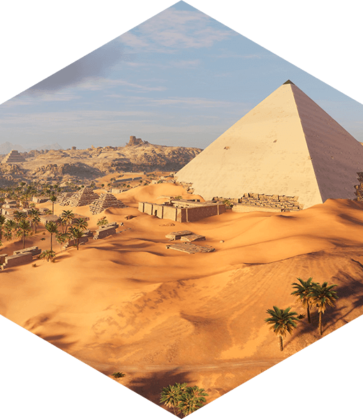 Assassin's Creed - Origins - Panoramics - Assassin's Creed Origins Pyramids (520x600), Png Download