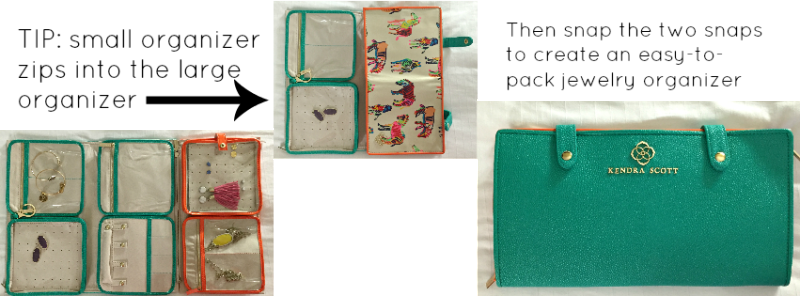 Large Jewelry Organizer In Teal // Small Jewelry Organizer - Kendra Scott Organizer Travel (800x296), Png Download