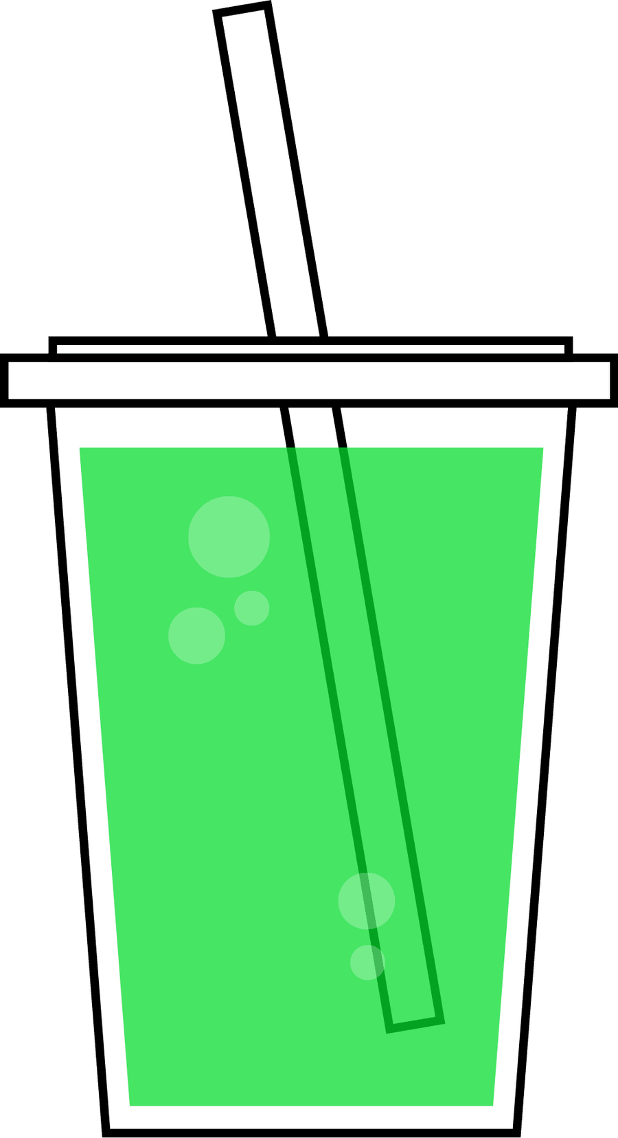 Cup Clipart Slushie - Green Juice Clipart (900x1656), Png Download