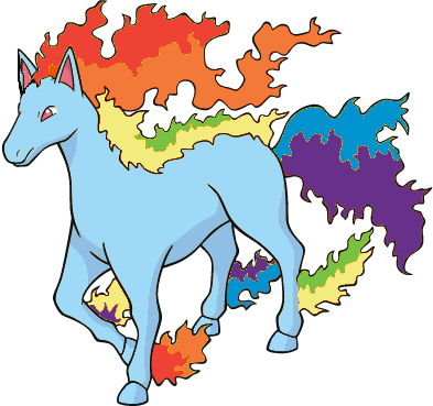 Padooz, Pokémon, Rainbow Dash, Rapidash, Safe - Rainbow Dash As Pokemon (393x369), Png Download