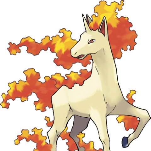 Click To Edit - Pokemon Rapidash (480x480), Png Download