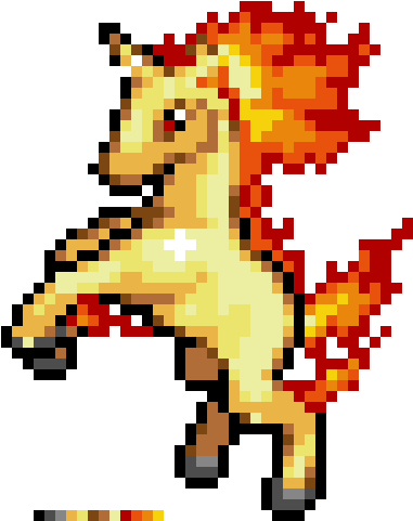 Rapidash - Cartoon (400x500), Png Download