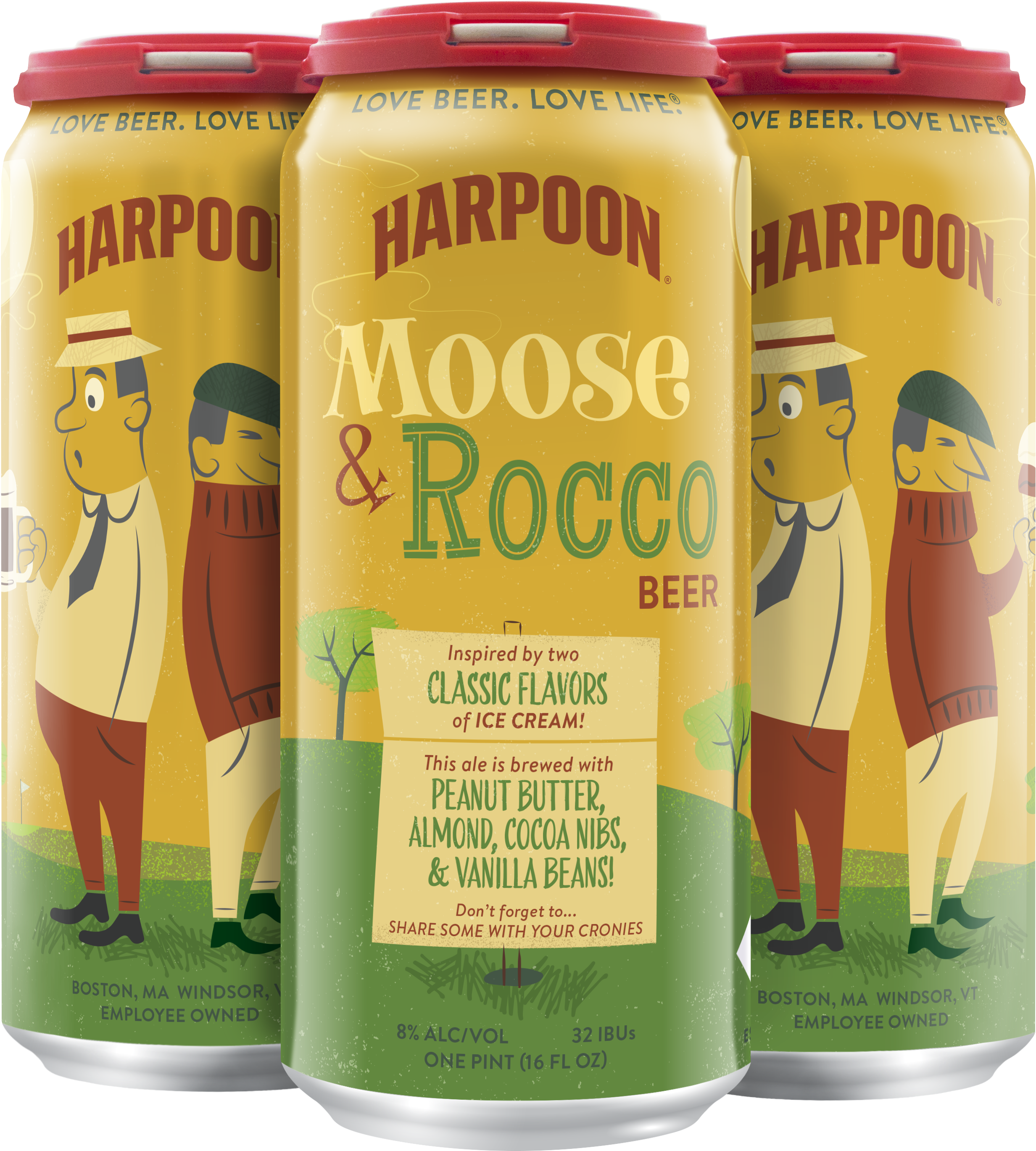 Harpoon 100 Barrel Series - Harpoon Moose And Rocco (2779x2915), Png Download