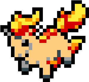 Pixel Rapidash - Cartoon (1200x1200), Png Download