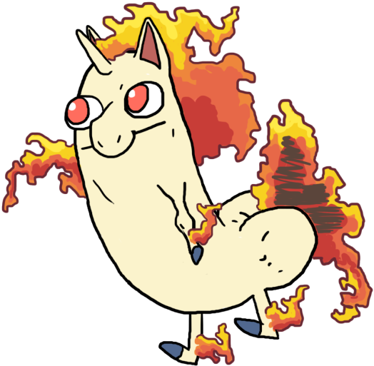Rapidash - Pokemon Dickbutt (540x542), Png Download
