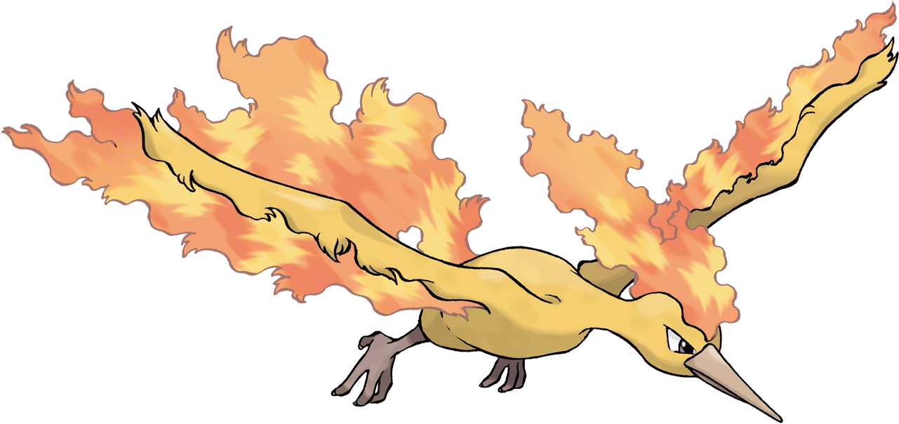 Aka Bird Rapidash - Pokemon Moltres Moves (1280x1280), Png Download