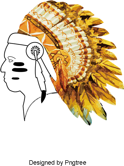 Vector Hand-painted Indian Headdress, Vector, Hand - Carolines Treasures Bb5127pw1818 Day Of The Dead Indian (800x800), Png Download