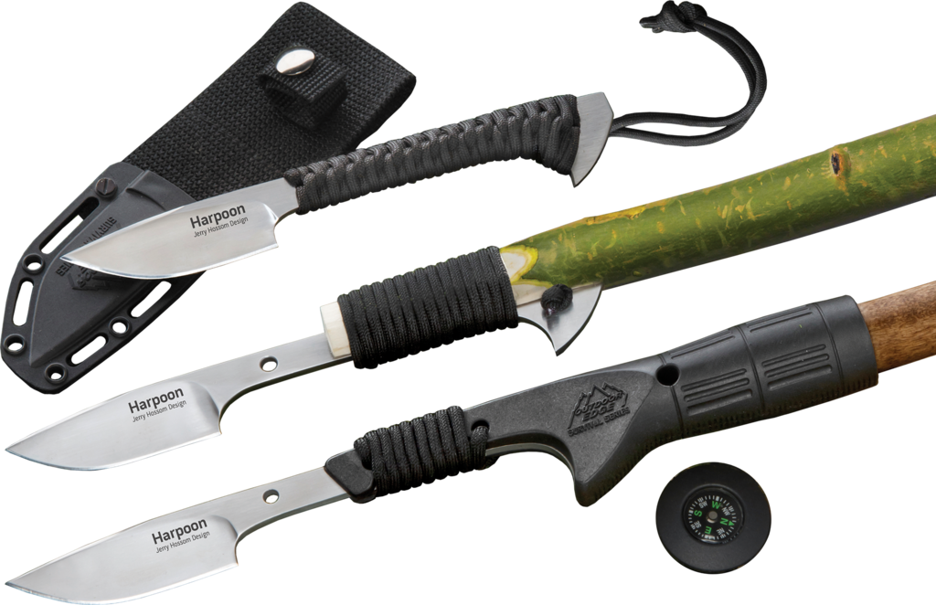 Outdoor Edge Cutlery Harpoon Fixed Blade Knife Handle - Survival Spear (1024x662), Png Download