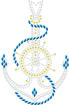 Harpoon Boat Design With Fabric - Necklace (415x415), Png Download