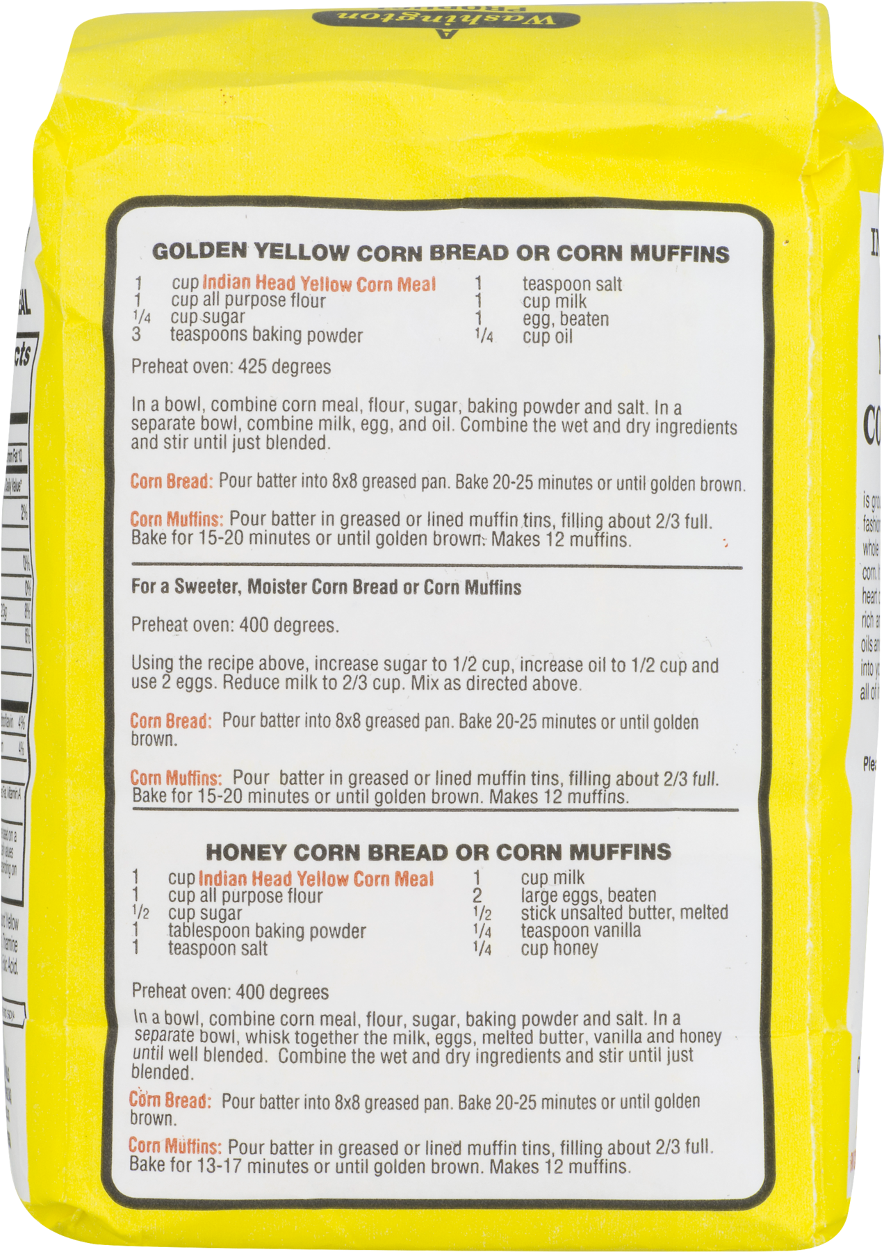 Fine Cornmeal Nutrition (1800x1800), Png Download