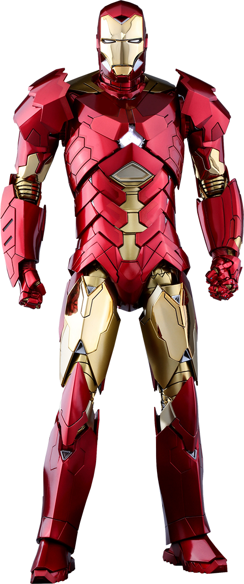 Mark - Battle Damaged Iron Man Action Figure (480x1147), Png Download