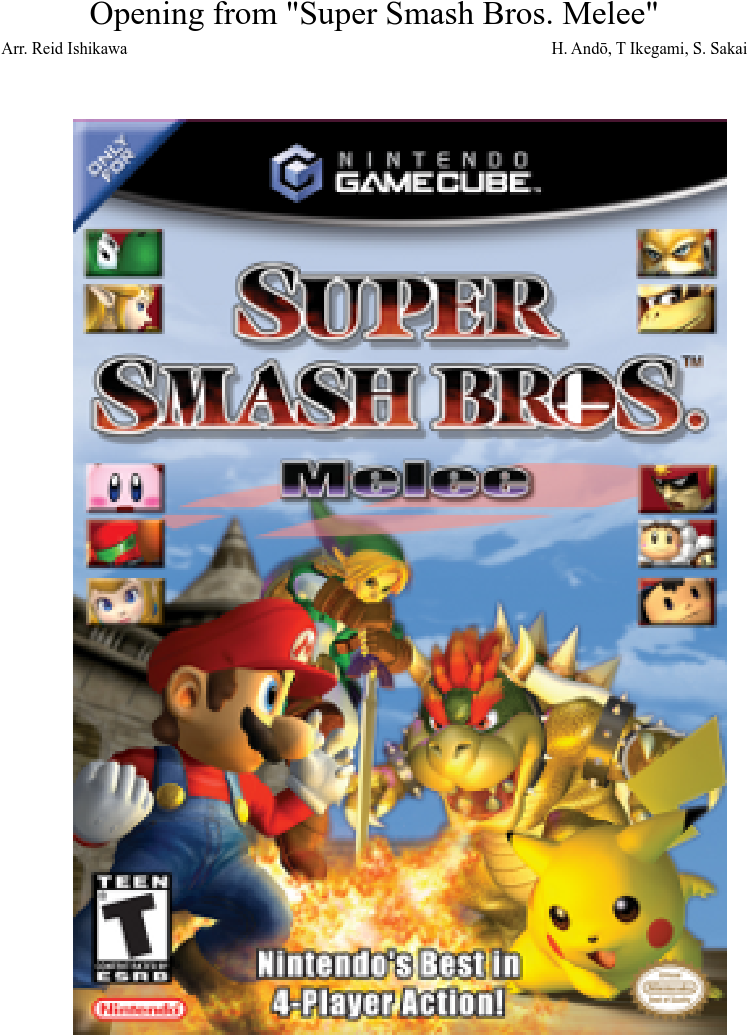 Opening From "super Smash Bros - Nintendo Super Smash Bros Melee (827x1169), Png Download