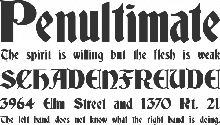 Https - //cdn3 - Fontsquirrel - Com/fnt - Png - Gothic Font (720x410), Png Download