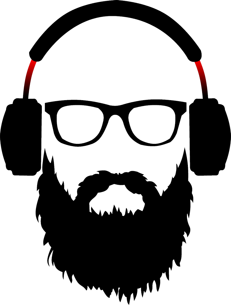 Mister X On Twitter - Beard Man With Headphones (911x1200), Png Download