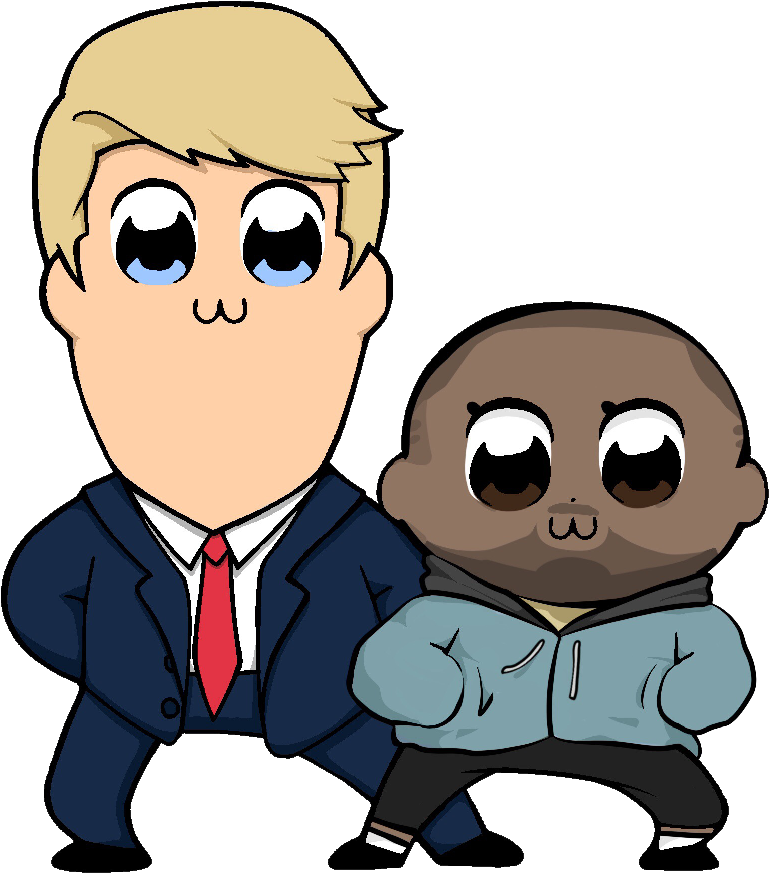 Image Of Trump And Kanye Pop Team Epic - Kanye West (1800x1800), Png Download