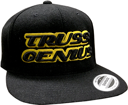 Truss Genius Limited Edition Black And Gold Snapback - Hat (500x500), Png Download