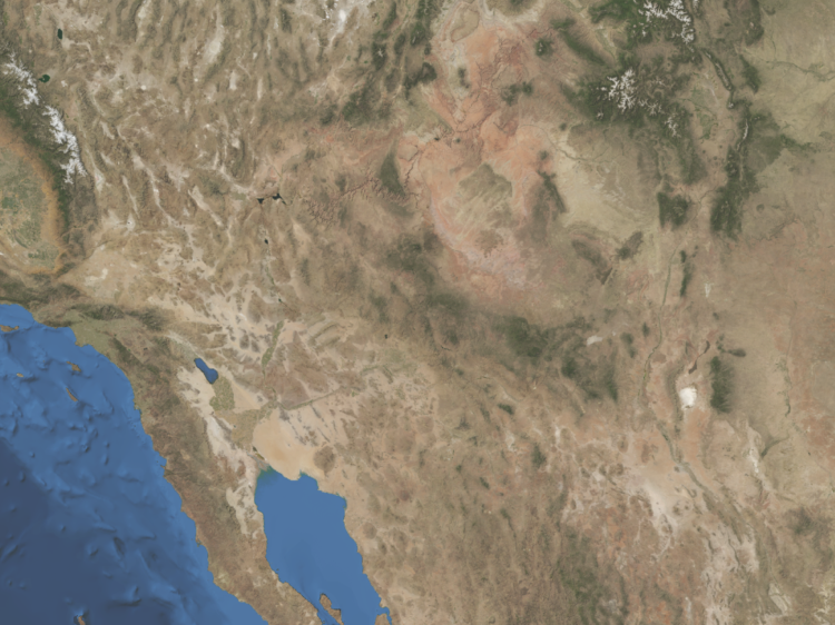 Meteor Crater Arizona From Space (750x562), Png Download
